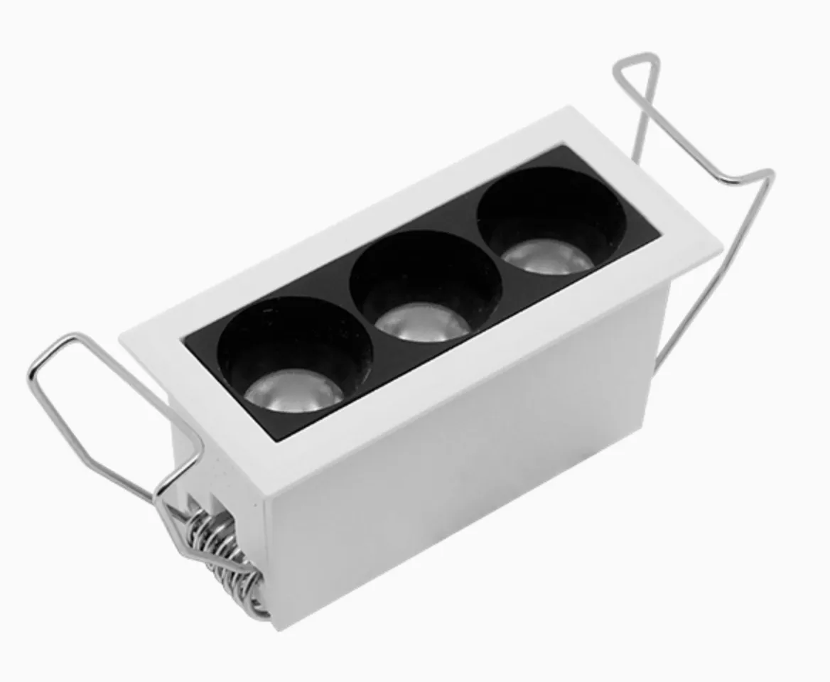 Glory-3X1 recessed spotlight with three cells in a line